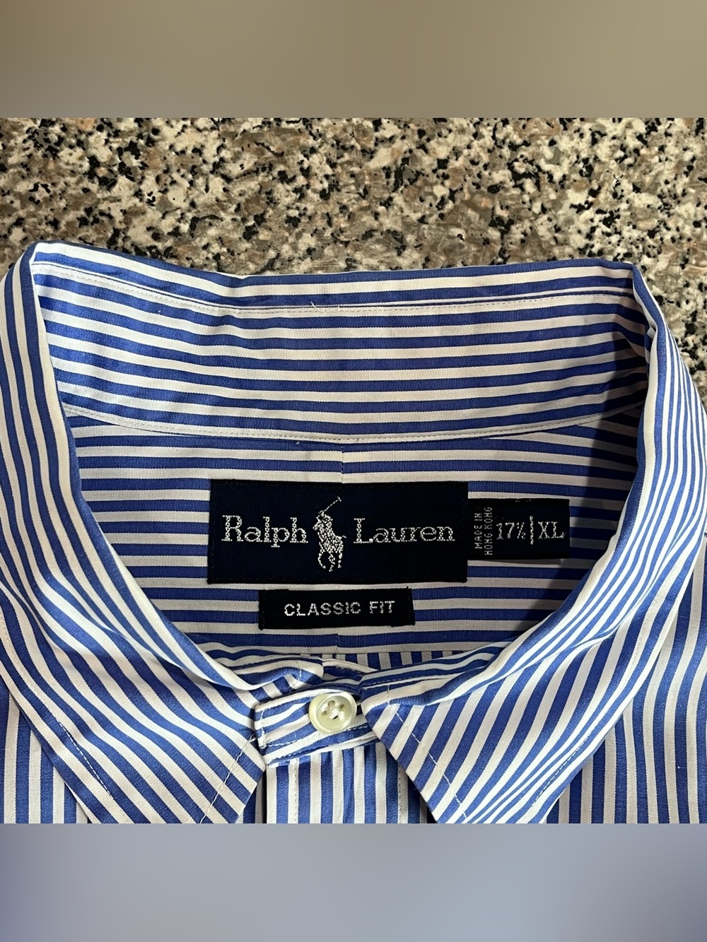 Vintage Ralph Lauren Classic Fit Nautical Button Down Shirt Mens XL 17 1/2 34/35 - Picture 4 of 8